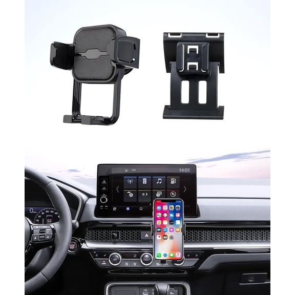Auto Clamp Car Phone Holder for Honda CRV CR-V/Hybrid 2023-2026 Accessories Universal Mechanical clip Cell phone Mount Accessories Fit iPhone Android,Automobile Cradle GPS Dashboard Navigation Bracke