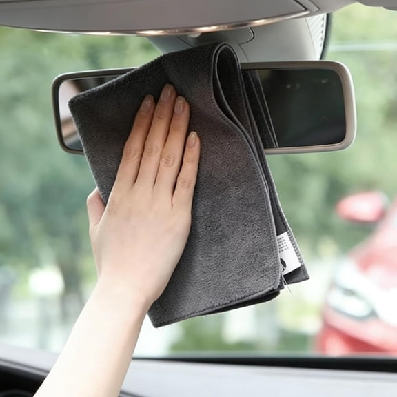 Auto Cleaning Cloth,High Density Microfiber Drying Towel Lint Free Reinforced Stitched Edge,Vehicle Care Supply for Car Truck Suv Detailing Wash(Gray)