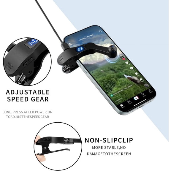 Auto Clicker for Smart Phone,Phone Screen Device Speed Clicker for Smart Phone Apps, Smart Automatic Screen clicker for Game,Live Broadcasts Likes, Games, Shopping, Reward Tasks (Black)