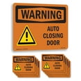 thumbnail image 1 of Auto Closing Door OSHA WARNING Aluminum Sign 10 Inch x 7 Inch - 10 Pack, 1 of 8