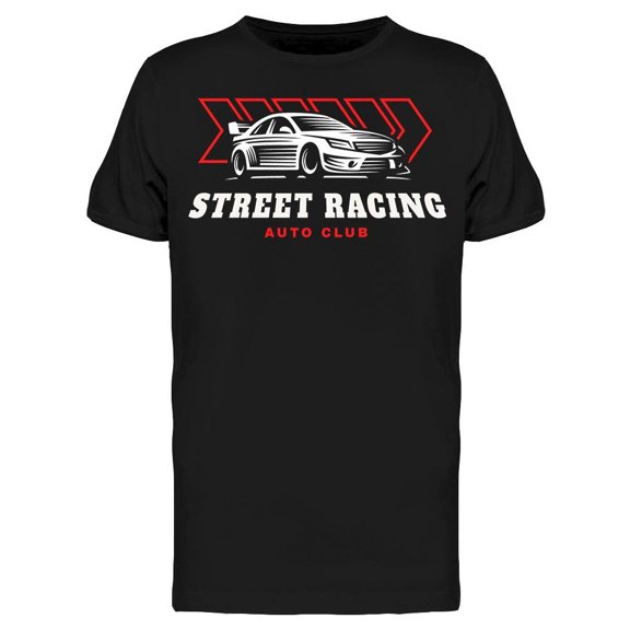 Auto Club, Street Racing T-Shirt Men -Image by Shutterstock, Male Medium