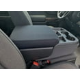 thumbnail image 1 of Auto Console Covers- Fits the Chevy Silverado 2020-2024 1500, 2500, and 3500 with 40/20/40 6 passenger seating Neoprene Center Console Armrest Lid Cover Waterproof Neoprene Fabric (Black), 1 of 4
