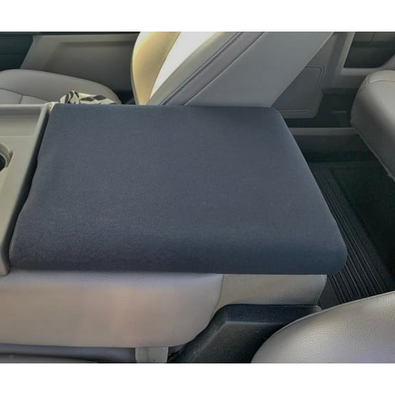 Auto Console Covers- Fits the Ford F-150 2011-2014 with 40/20/40 6 passenger seating Center Console Armrest Lid Cover Waterproof Neoprene Fabric (Black)
