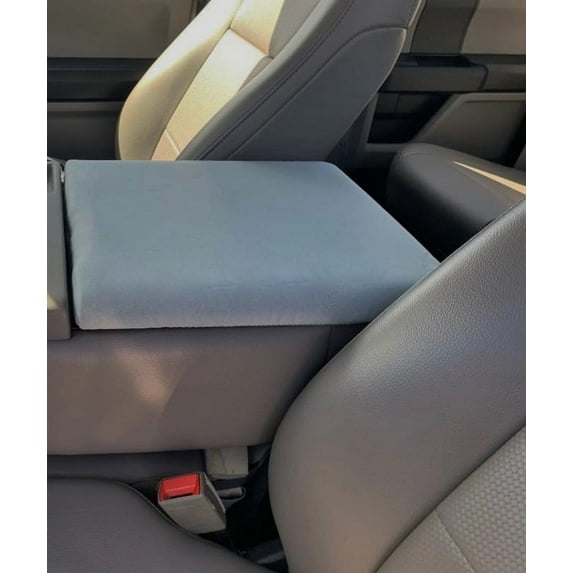 Auto Console Covers- Fits the Ford F-150 2011-2014 with 40/20/40 6 passenger seating Center Console Armrest Lid Cover Waterproof Neoprene Fabric (Light Gray)