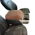 thumbnail image 1 of Auto Console Covers- Fits the Ford F-250 Super Duty 2011-2016 (Front Bucket Seats and 5 passenger seating) Center Console Armrest Lid Cover Fleece Fabric (Brown), 1 of 3