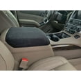 thumbnail image 1 of Auto Console Covers- Fits the GMC Sierra 2015-2018 (All Models and trims with Front Bucket Seats and 5 passenger seating) Center Console Armrest Lid Cover Fleece Fabric-Black, 1 of 2