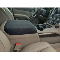Auto Console Covers- Fits the GMC Sierra 2015-2018 (All Models and trims with Front Bucket Seats and 5 passenger seating) Center Console Armrest Lid Cover Fleece Fabric-Black