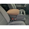 thumbnail image 1 of Auto Console Covers- Fits the GMC Sierra 2020-2024 1500, 2500, and 3500 with 40/20/40 6 passenger seating Neoprene Center Console Armrest Lid Cover Waterproof Neoprene Fabric (Brown), 1 of 3