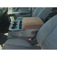 thumbnail image 1 of Auto Console Covers- Fits the Ram 1500, 2500, 3500 2012-2022 (middle seat console 40/20/40 front seat configuration) Center Console Armrest Cover Fleece - Brown, 1 of 3