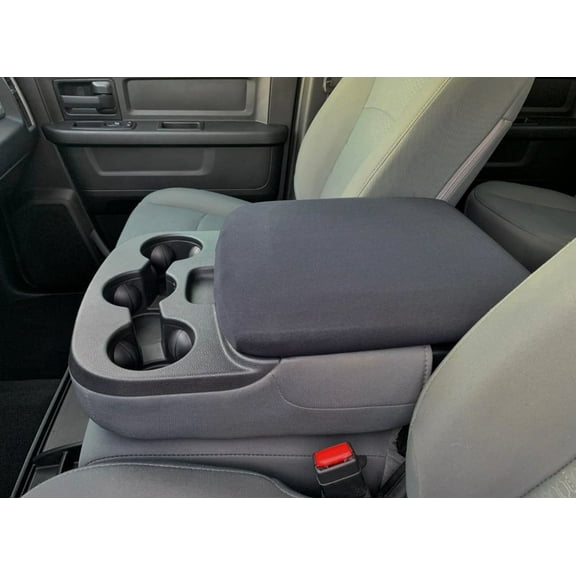 Auto Console Covers- Fits the Ram 1500, 2500, 3500 (middle seat console 40/20/40 seats) 2012-2022 Center Console Armrest Cover Waterproof Neoprene Fabric (Black)