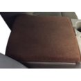 thumbnail image 1 of Auto Console Covers- Fits the 2011-2016 Ford F-250 Super Duty with (40/20/40 6 passenger trucks) Center Console Armrest Cover Fleece Fabric -Brown, 1 of 2