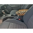 thumbnail image 1 of Auto Console Covers- Fits the 2019-2023 Ford Ranger. Center Console Armrest Lid Cover Fleece Fabric (Leopard Print), 1 of 3