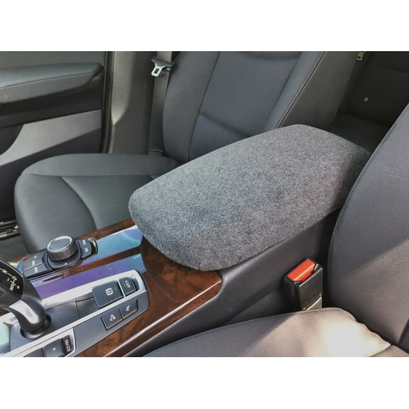 Auto Console Covers- Fits the BMW X3 2011-2023 Center Console Armrest Cover Fleece Fabric (Dark Gray)