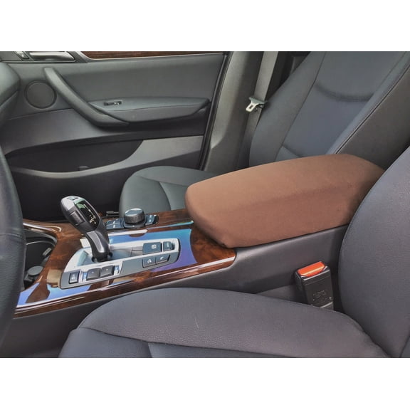 Auto Console Covers- Fits the BMW X3 2011-2023. Center Console Armrest Cover Waterproof Neoprene Fabric (Brown)