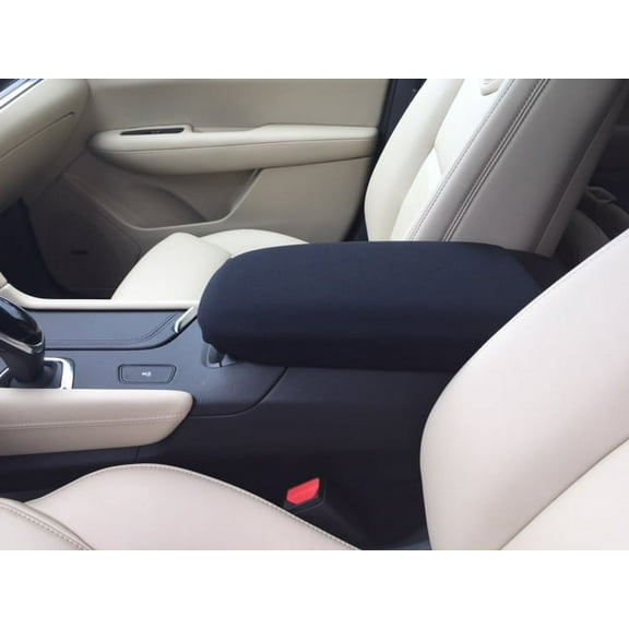 Auto Console Covers - Fits the Cadillac XT5 2017-2024 Center Console Armrest Cover Waterproof Neoprene Fabric- Black