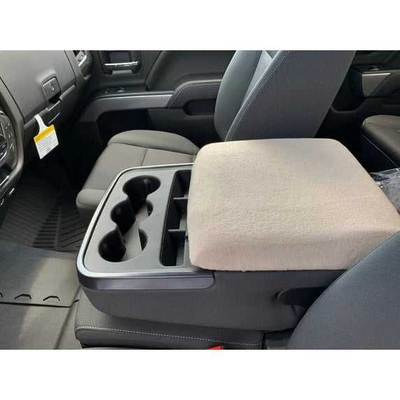 Auto Console Covers Center Console Armrest Cover for Chevy Silverado 2020-2024 (6 passenger), Anti-Slip Fleece Fabric, 1 Pack