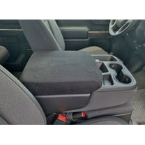 Auto Console Covers- Fits the Chevy Silverado 2020-2024 (All models & trims with 40/20/40 6 passenger) Center Console Armrest Cover Fleece Fabric