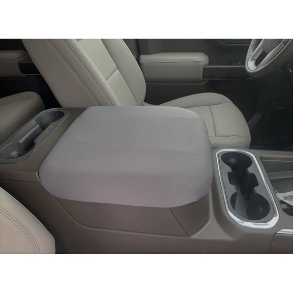 Auto Console Covers Neoprene Center Console Armrest Lid Cover for Chevy Suburban 2021-2025, Waterproof, Anti-Slip, Gray