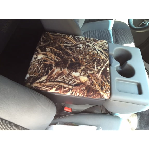 Auto Console Covers- Fits the Ford F-150 2015-2021 (6 Passenger Trucks ONLY) Center Console Armrest Cover Fleece- Marsh Oak