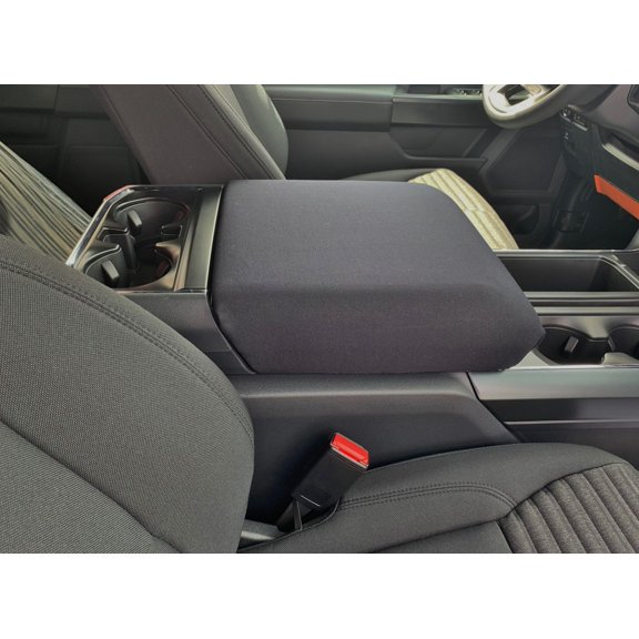 Auto Console Covers- Fits the Ford F-150 2021-2024 Center Console Armrest Cover Waterproof Neoprene Fabric (Black)