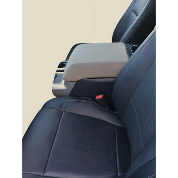 Auto Console Covers- Fits the Ford F-350 Super Duty 2017-2022 with Bucket Seats Center Console Armrest Cover Waterproof Neoprene Fabric (Tan)