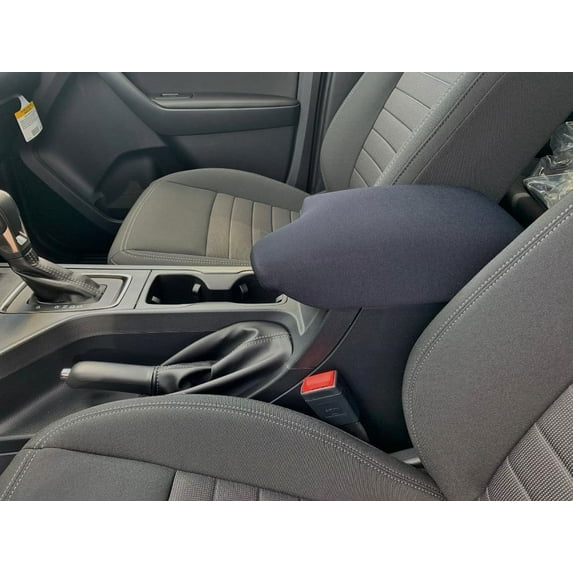 Auto Console Covers- Fits the Ford Ranger 2019-2023 Center Console Armrest Lid Cover Waterproof Neoprene Fabric (Black)