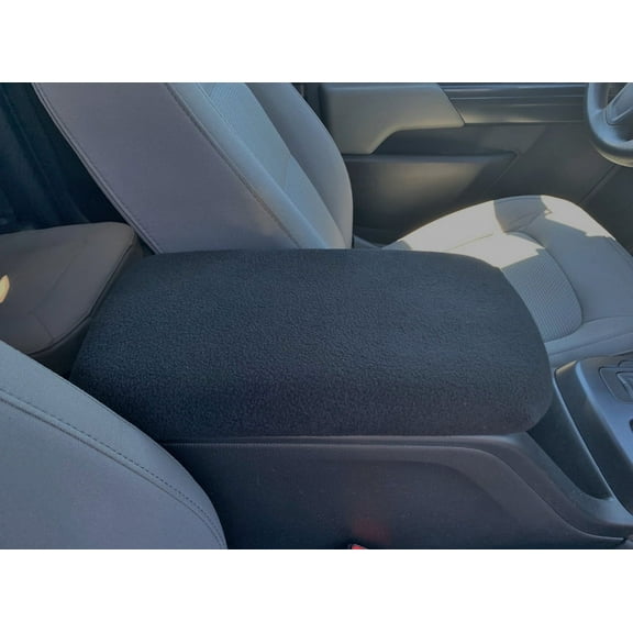 Auto Console Covers- Fits the GMC Canyon 2015-2022 Center Console Armrest Cover Fleece Fabric- Black
