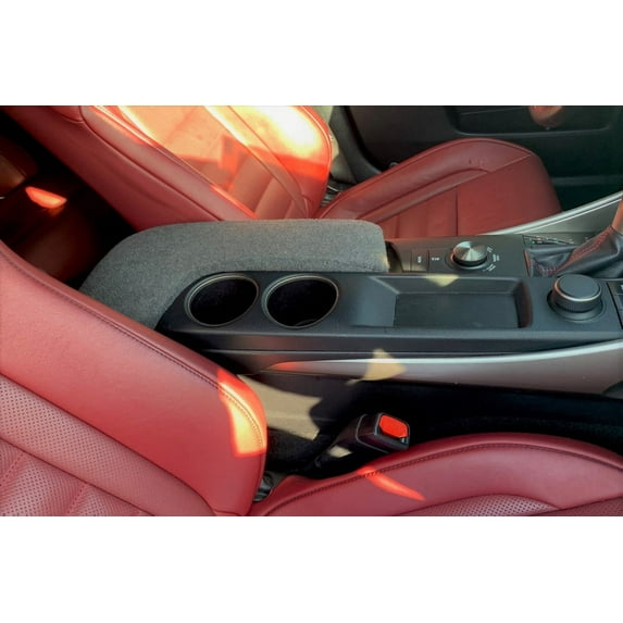 Auto Console Covers- Fits the Lexus IS250 2014-2016 Center Console Armrest Cover Fleece - Dark Gray