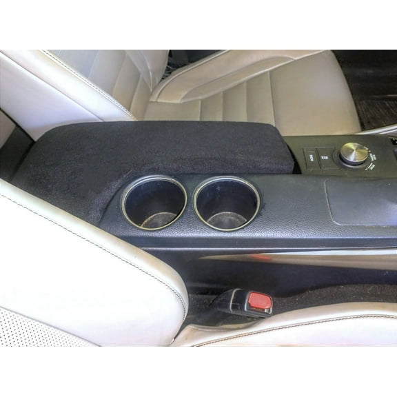 Auto Console Covers- Fits the Lexus IS350 2006-2012 Center Console Armrest Cover Fleece - Black