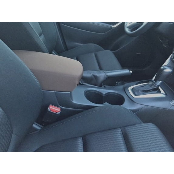 Auto Console Covers- Center Console Armrest Cover Fits Mazda CX5 2013-2015 Waterproof Neoprene Fabric - Brown