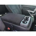 thumbnail image 1 of Auto Console Covers- Fits the Nissan Titan 2010-2024 (with 40/20/40 6 passenger seating) Center Console Armrest Cover Fleece Fabric- Black, 1 of 3