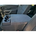 thumbnail image 1 of Auto Console Covers- Fits the Nissan Titan 2010-2024 (with 40/20/40 6 passenger seating) Center Console Armrest Cover Fleece Fabric- Dk.Gray, 1 of 2
