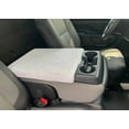 thumbnail image 1 of Auto Console Covers- Fits the Nissan Titan 2010-2024 (with 40/20/40 6 passenger seating) Center Console Armrest Cover Fleece Fabric- Light Gray, 1 of 2
