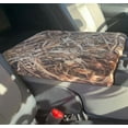 thumbnail image 1 of Auto Console Covers- Fits the Nissan Titan 2010-2024 (with 40/20/40 6 passenger seating) Center Console Armrest Cover Fleece Fabric- Marsh Oak, 1 of 2