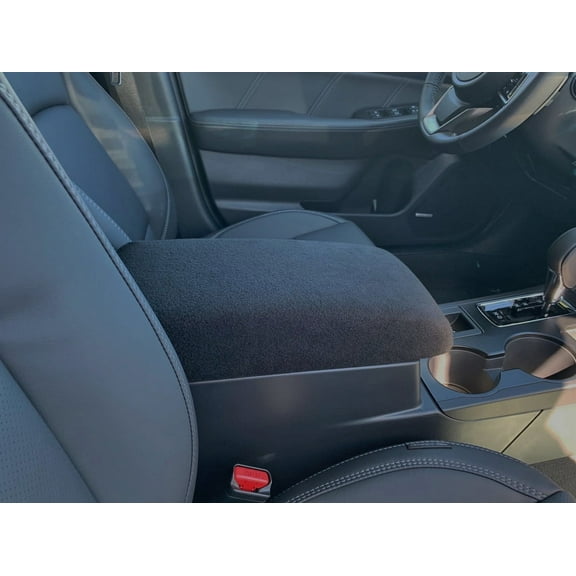Auto Console Covers- Fits the Subaru Outback 2015-2019 Center Console Armrest Cover Fleece Fabric (Black)