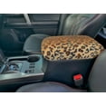 thumbnail image 1 of Auto Console Covers- Fits the Toyota 4Runner 2015-2023 Center Console Armrest Cover Fleece Fabric- Leopard Print, 1 of 3
