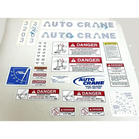 Auto Crane 320445000, Decal Kit for 3203PRX