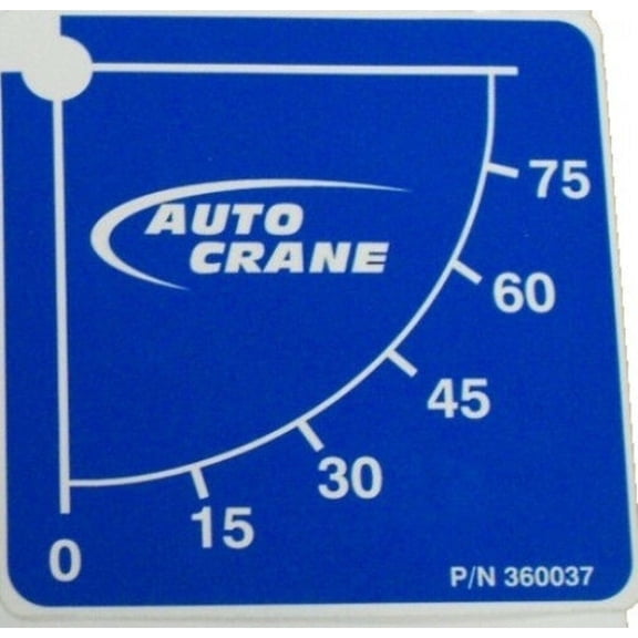 Auto Crane 360037000, Boom Angle Decal, Street/Driver Side - Various Models