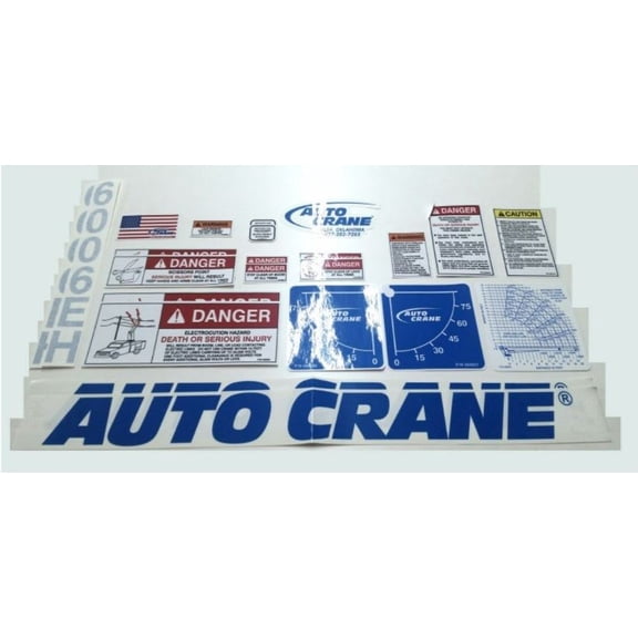 Auto Crane 366809000, Decal Kit, Blue, for 6006EH Series Cranes