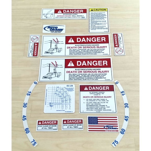 Auto Crane 600934000, Decal Kit for EC-2x