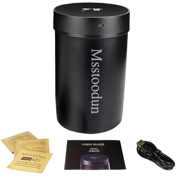 Auto-Cure Smart Jar, 2L Vacuum Seal Curing Jar with 3 x 62% Humidity Packs, Resistant Airtight Container Keeps Herbs and Serving Spices Fresh for Months$$Home Decor, Kitchen, & Other