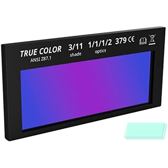 Auto Darkening HD Welding Lens, 2" x 4.25" True Color Welding Filter Lens, with 2pcs Replacement Outside Clear Lens Cover for Welding Helmet, Shade 3/11$$Tools & Hardware Other