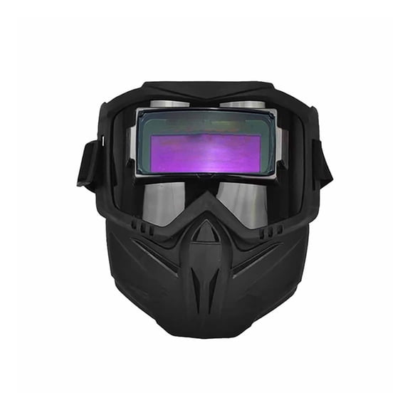 Auto Darkening Welding Full Face Arc Shield with Large View Lens for Infrared Heat Insulation Eye Gear