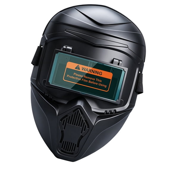 Auto Darkening Welding Full Face Hood with Flipped Up Viewing Panel for Cutting Grinding Metalworking Shop Tasks