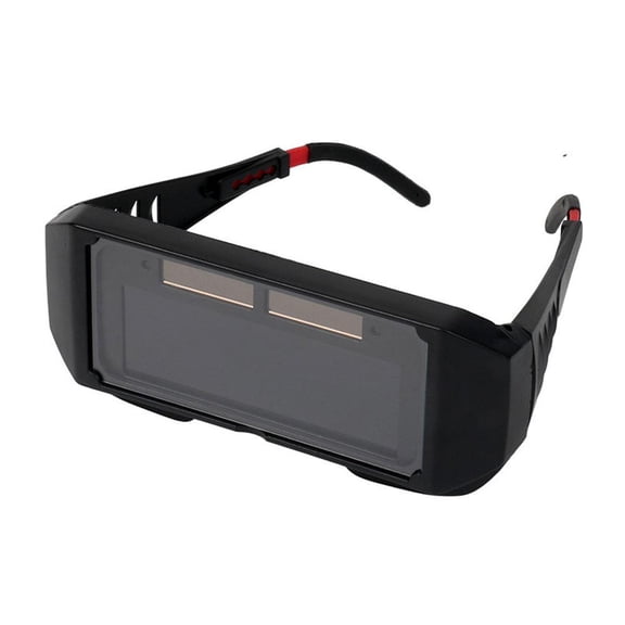 Auto Darkening Welding Goggles Glasses- Solar Powered, Adjustable Headgear, UV/IR Protection for Arc Welding, Gas Weldings, Cutting & Grinding Safety Glasses