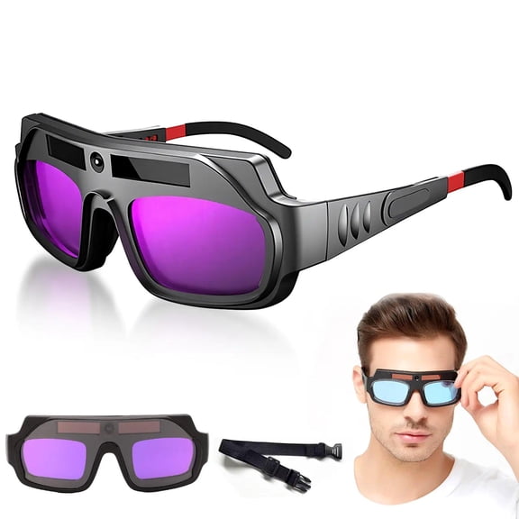 Auto-Darkening Welding Goggles | UV/IR Protection & 1/25000s Reaction - TIG/MIG/ARC Helmet with Clear Lens, Welding Accessories, Tig/Mig/Arc Helmets