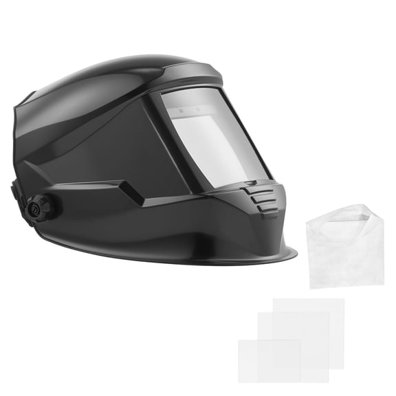 Auto Darkening Welding Helmet, 3.94x3.74 Inch Large True Color Screen, 4 Arc Sensors, 1/20000s Response, DIN 4/5-9/9-13 Adjustable, Solar Powered