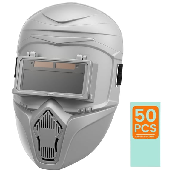Auto Darkening Welding Helmet, 1/1/1/1 Optical Clarity True Color Welding Hood, 9-13 Shade Range, 4 Arc Sensors for TIG MIG ARC Welding Mask