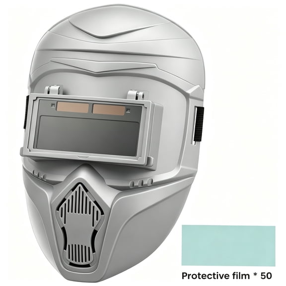 Auto Darkening Welding Helmet with 50 Replacement Lens Welding Mask with 9-13 Shade Range Comfortable Silicone Nose Pad and Breathable Design for Welder