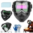 thumbnail image 1 of Auto Darkening Welding Helmet, Detachable Face Shield, Large View Caretas para Soldar, for Arc Tig Mig, Heat Resistant Welding Hood for Industrial Workshop Metal Fabrication, 1 of 7